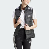 adidas Mujer Essentials 3-Stripes Light Down Vest, Black, L