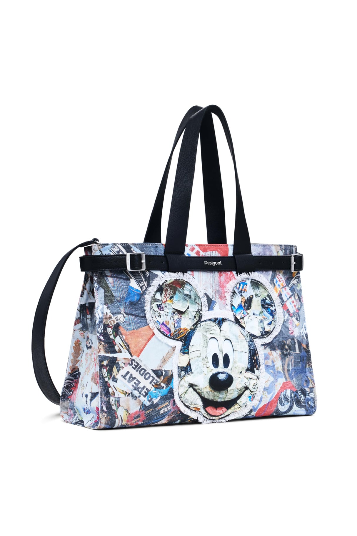 Desigual Mickey, Shoulder Bag Unisex Adulto, Acabados de Material:, One Size