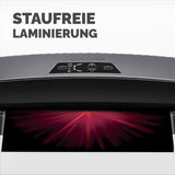 Fellowes Plastificadora A3 Calibre para pequeñas oficinas,1 minuto de calentamiento con apagado automático y modo de reposo, 80-125 micras, Incluye 10 fundas de plastificación A4, Negro