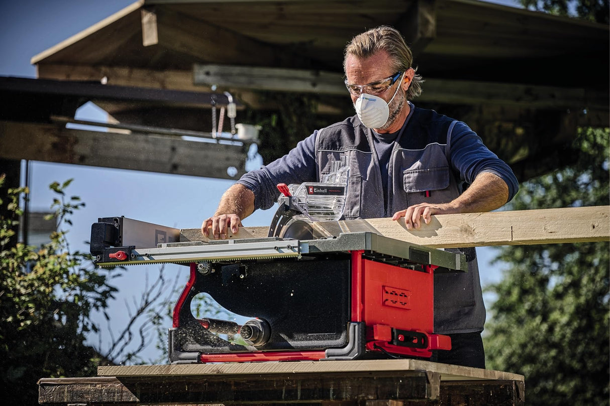 Einhell Professional Sierra circular de mesa con mesa deslizante TP-CC 10 T (2000 W, 85 mm de altura de corte, hoja de sierra Ø 254 mm, tope paralelo de montaje flexible, tope angular)