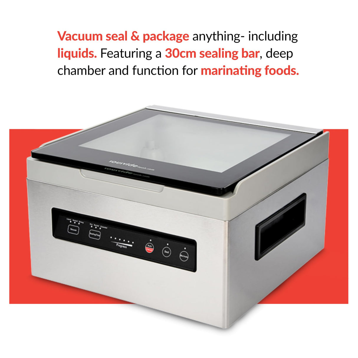 Sous Vide Tools IV3.0 Chamber Vacuum Sealer, black and silver