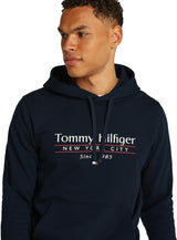Tommy Hilfiger Sudadera Hombre Center Stack con Logotipo, Azul (Desert Sky 654 920), XS