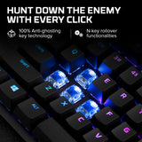 HyperX Alloy Origins Core - Teclado mecánico para Juegos PBT Teclas Tenkeyless TKL Blue Switch Clicky LED RGB Retroiluminación Playstation Xbox con Licencia para PC, PS5, PS4, Xbox Series X|S, Xbox