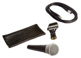 Shure PGA48-XLR-E Micrófono Dinámico de Mano para Voces con patrón de captación cardioide, Interruptor Discreto de Encendido/Apagado, Conector XLR de 3 Pines Cable XLR a XLR de 15