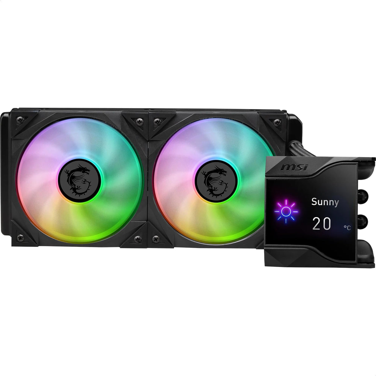 MSI CPU MPG CORELIQUID D240 con refrigeración líquida de 60 mm, 2 ventiladores ARGB de 120 mm, tubos antievaporación y refrigeración GI, compatible con enchufes AMD e Intel