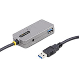 StarTech.com Hub Extensor USB - Cable USB 3.0 de 10m con Hub USB-A de 4 Puertos - Repetidor USB Activo Alimentado por el Bus - con Fuente de 20W - con Protección ESD Nivel 2 (U01043-USB-EXTENDER)