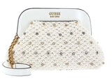 GUESS SICLIA Small Frame C, Bolsa para Mujer, WHI