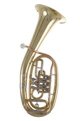Roy Benson Trompa tenor en Sib TH-201 (modelo compacto premium, con campana de latón de Ø 24 cm, caña de latón dorado duradero, láminas de alpaca, en acabado lacado, incl. estuche de forma ligera)