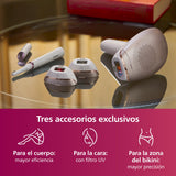 Philips Lumea serie 7000, dispositivo de depilación IPL, alternativa de depilación láser con lápiz recortador compacto satén, 3 accesorios para el cuerpo, la cara y la zona del bikini, BRI923/00