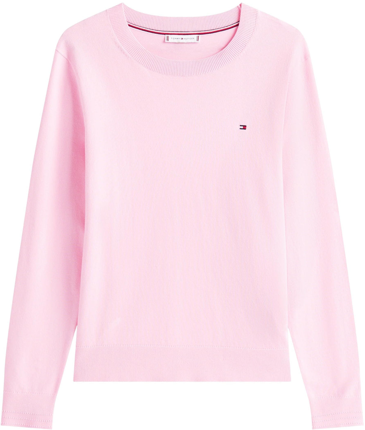 Tommy Hilfiger Jersey Mujer Jersey Fine con Cuello Redondo, Rosa (Classic Pink), L