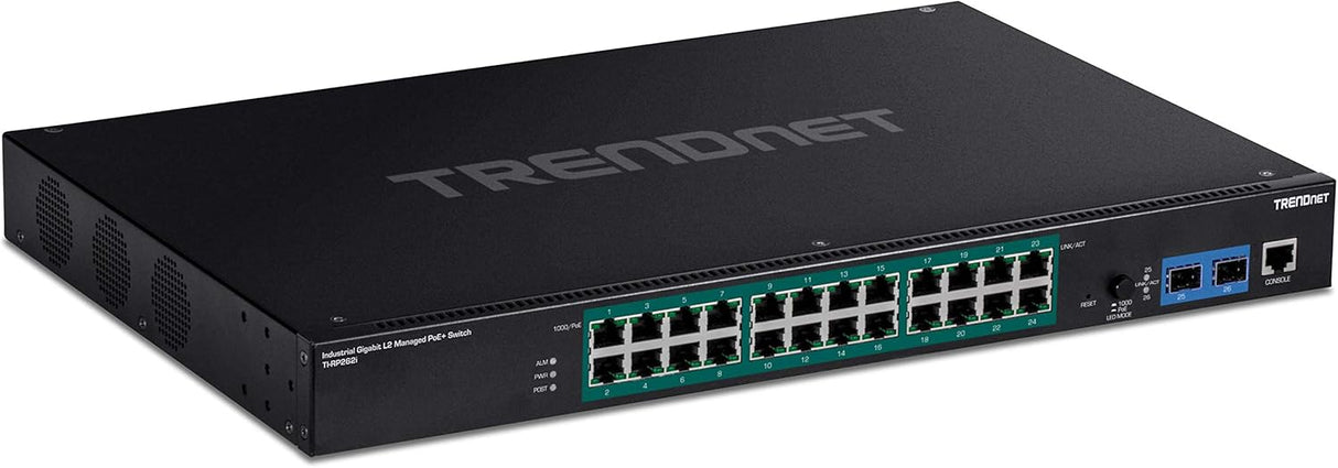 26 Port GIGABIT L2 Industrial PoE+ Mount Switch
