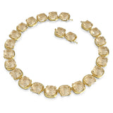Swarovski Gargantilla Harmonia para Mujer, con Cristal Color Topacio de Talla Cojín, en Baño Tono Oro, Colección Harmonia de Swarovski