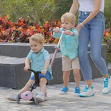 Globber GO•UP Active Eco – Patinete escalable de 3 Ruedas con Asiento, para niños de 15 Meses a 6 años, Rosa