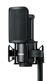 Shure SM4 Kit de Micrófono de Estudio, Micrófono de Condensador para Estudio en Casa con Conexión XLR Optimizado para Voces Suaves e Instrumentos Ruidosos con Audio Listo para Mezclar (SM4-K-KIT)