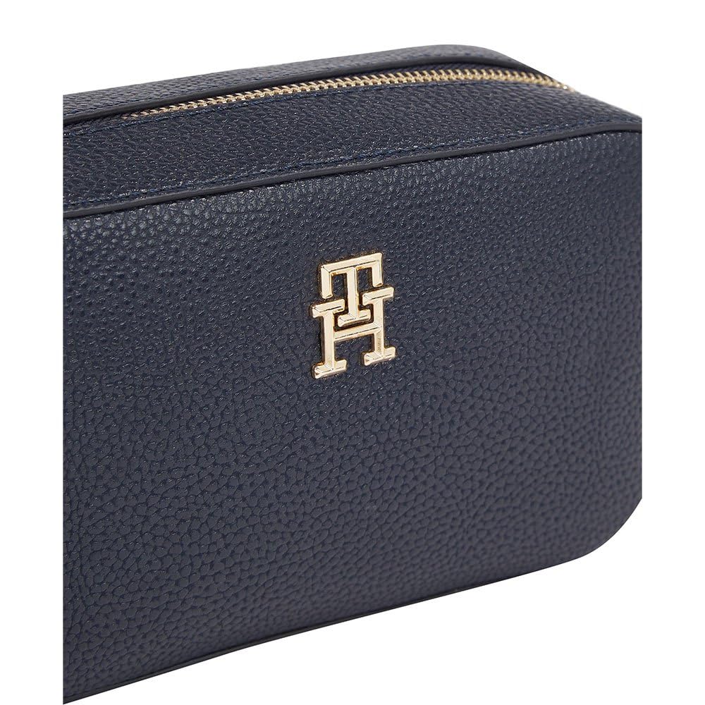 Tommy Hilfiger Bolso bandolera Mujer Emblem Camera Bag pequeño, Azul (Space Blue), Talla Única