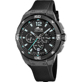 Lotus Reloj Hombre 18975/3 Chrono Caja de Fibra de Carbono Negro Correa de Caucho Negro