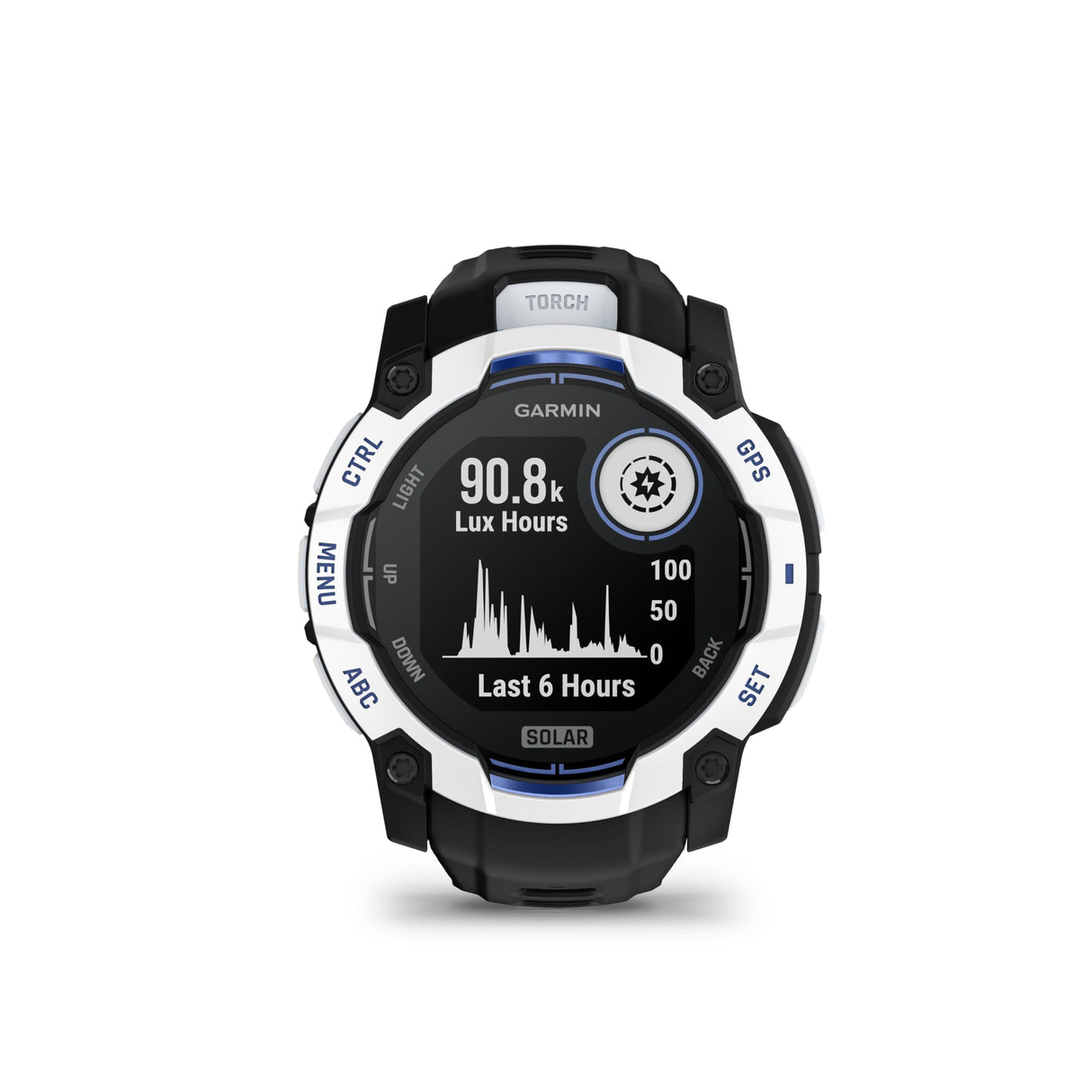 Garmin Instinct 3 GPS 50mm Smartwatch, Solar, Whitestone