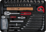 KS Tools 911.0628 1/4" + 1/2“ Maletín de herramientas de electricista, 128 pzs.