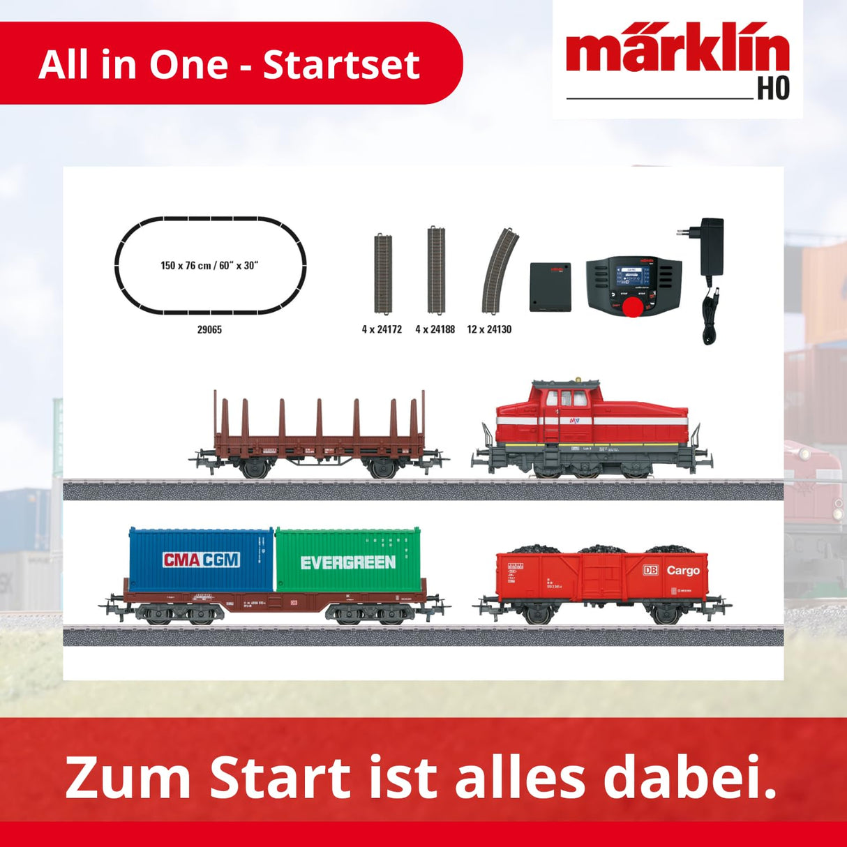Märklin 29065 Kit de Inicio Digital H0 Modo de maniobra Moderna con DHG 500"