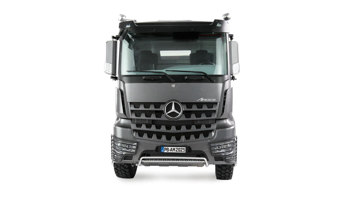 Amewi Mercedes-Benz Arocs Volquete 4x4 1:14 RTR Antracita Incluye Mando a Distancia, batería, Cable de Carga