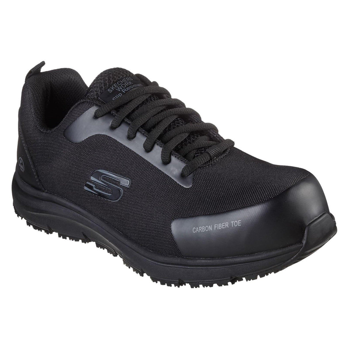 Skechers Ulmus SR Safety Toe, Zapatillas Hombre, Black/Charcoal, 46 EU