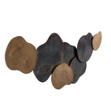 ESCULTURA 125X3X45 METAL AZUL COBALTO ENVEJECIDO/DORADO ANTIQUE