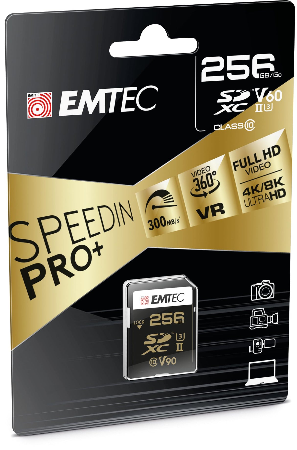 Emtec SpeedIN Pro 256 Go SDXC UHS-II Classe 10