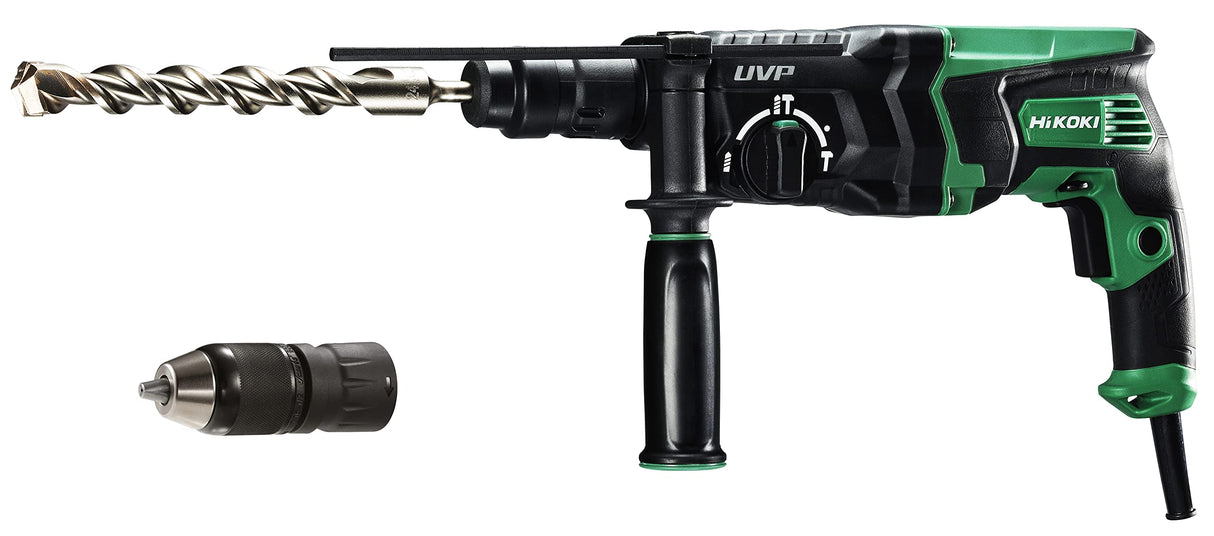HIKOKI - DH28PMY2Z Martillo combinado 3 modos, 850 W - UVP - Portabrocas intercambiable