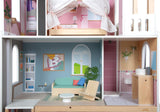 Small Foot Casa de muñecas Villa de Ensueño XL, 3 Pisos, muñecas de hasta 30 cm, Escala 1:6, Aspecto de Madera, 12730