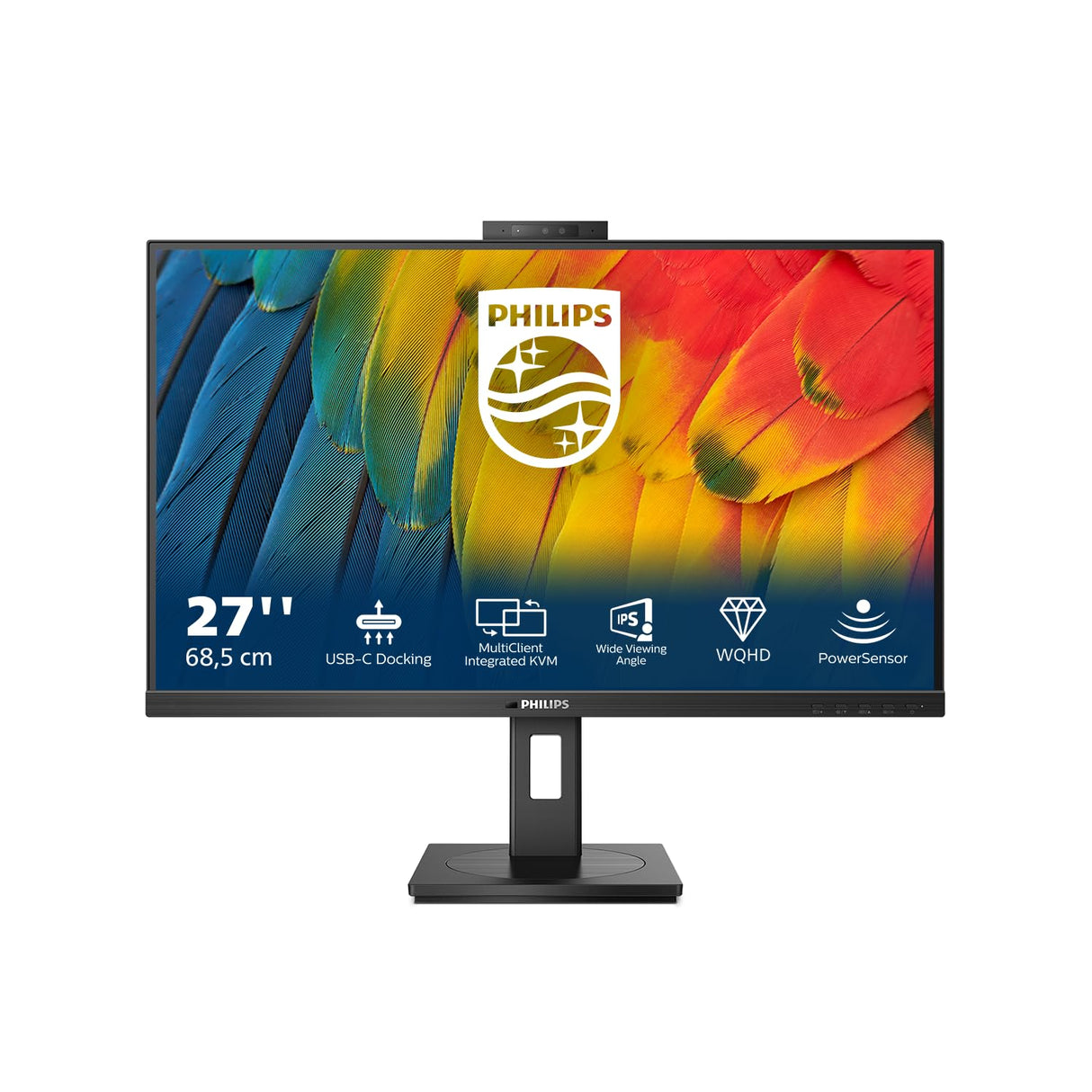 Philips Monitores Philips 5000 Series 27B1U5601H/00 Pantalla LED 68,6 cm (27 pulgadas) 2560 x, W128176210, Pantalla 68,6 cm (27) 2560 x 1440 Pixeles Quad HD LCD Negro