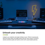 Novation Circuit Tracks de Novation: secuenciador Groovebox con pistas de sintetizador, percusión y MIDI para crear música electrónica.