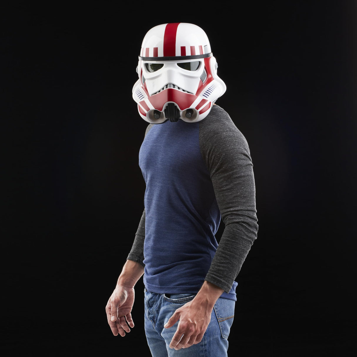 Star Wars The Black Series - Casco electrónico Premium de Imperial Shock Trooper Battlefront - Artículo de colección para Adultos - Juego de rol