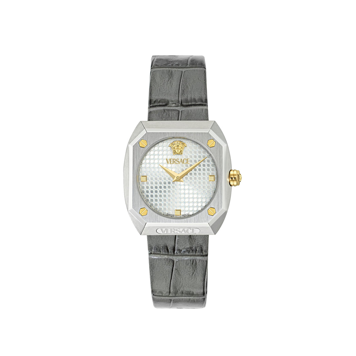 Versace Reloj Analógico para Mujer'S de Cuarzo Suizo con Correa en Cuero VE9E00124