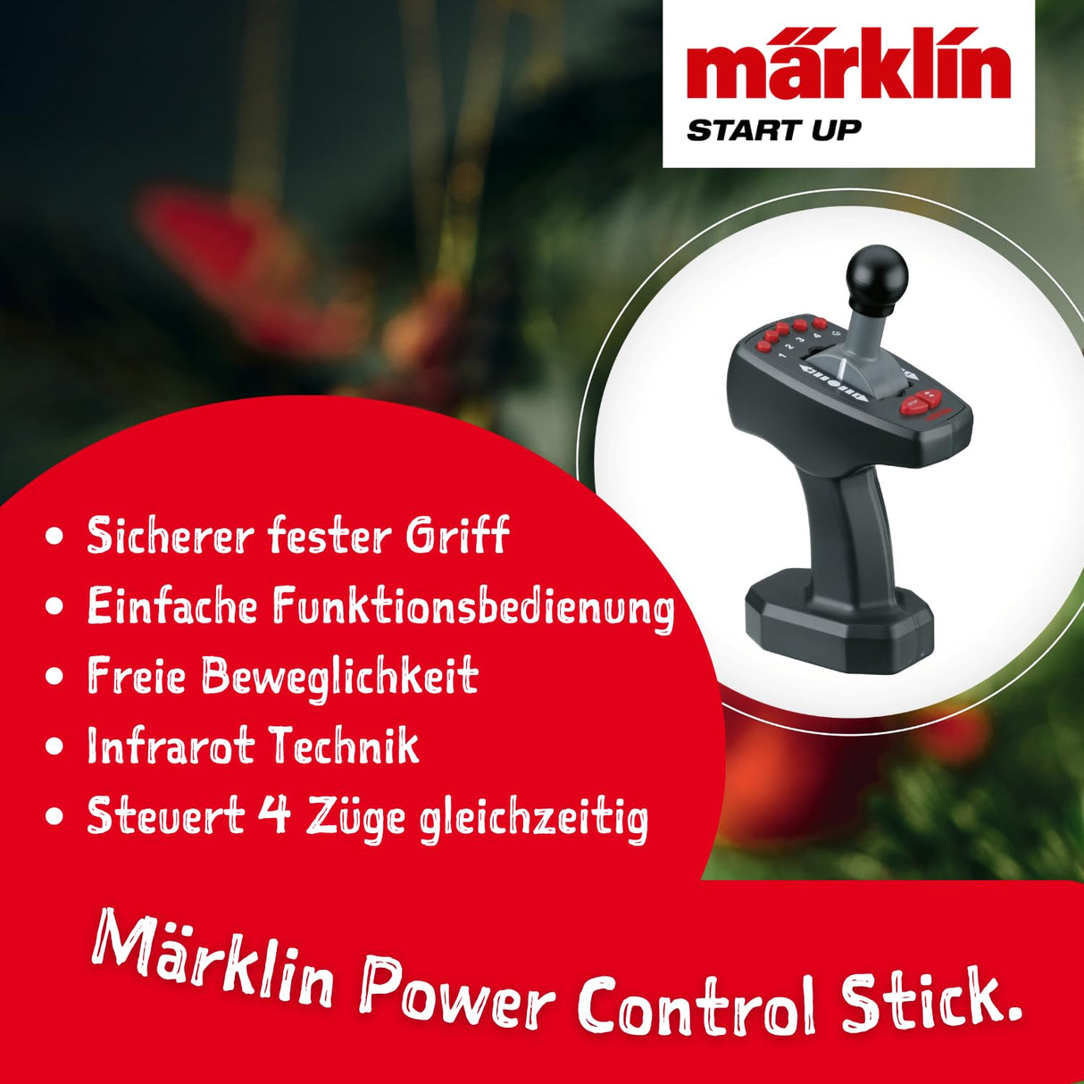 Märklin Start up 29124 - Kit de Inicio de Navidad con Locomotora de Vapor, Coche de pasajeros y vagones de mercancías con diseño navideño, vía H0, a Partir de 6 años, Ideal para Entrar en el