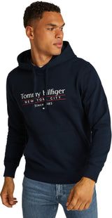 Tommy Hilfiger Sudadera Hombre Center Stack con Logotipo, Azul (Desert Sky 654 920), XS