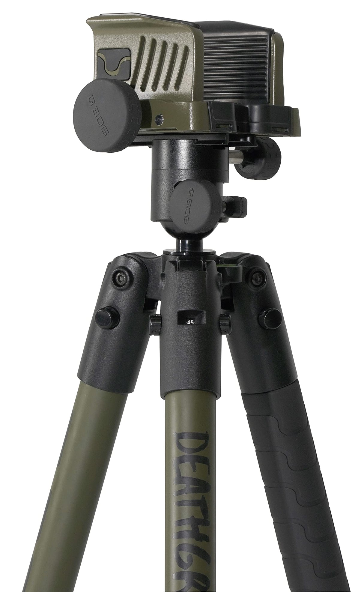 BOG DeathGrip Infinite Trípode de Aluminio con construcción Resistente, Cabeza de Bola de 360 Grados, Sistema de Montaje Arca-Swiss de liberación rápida y Placa óptica para Caza, Tiro, vidriado y al