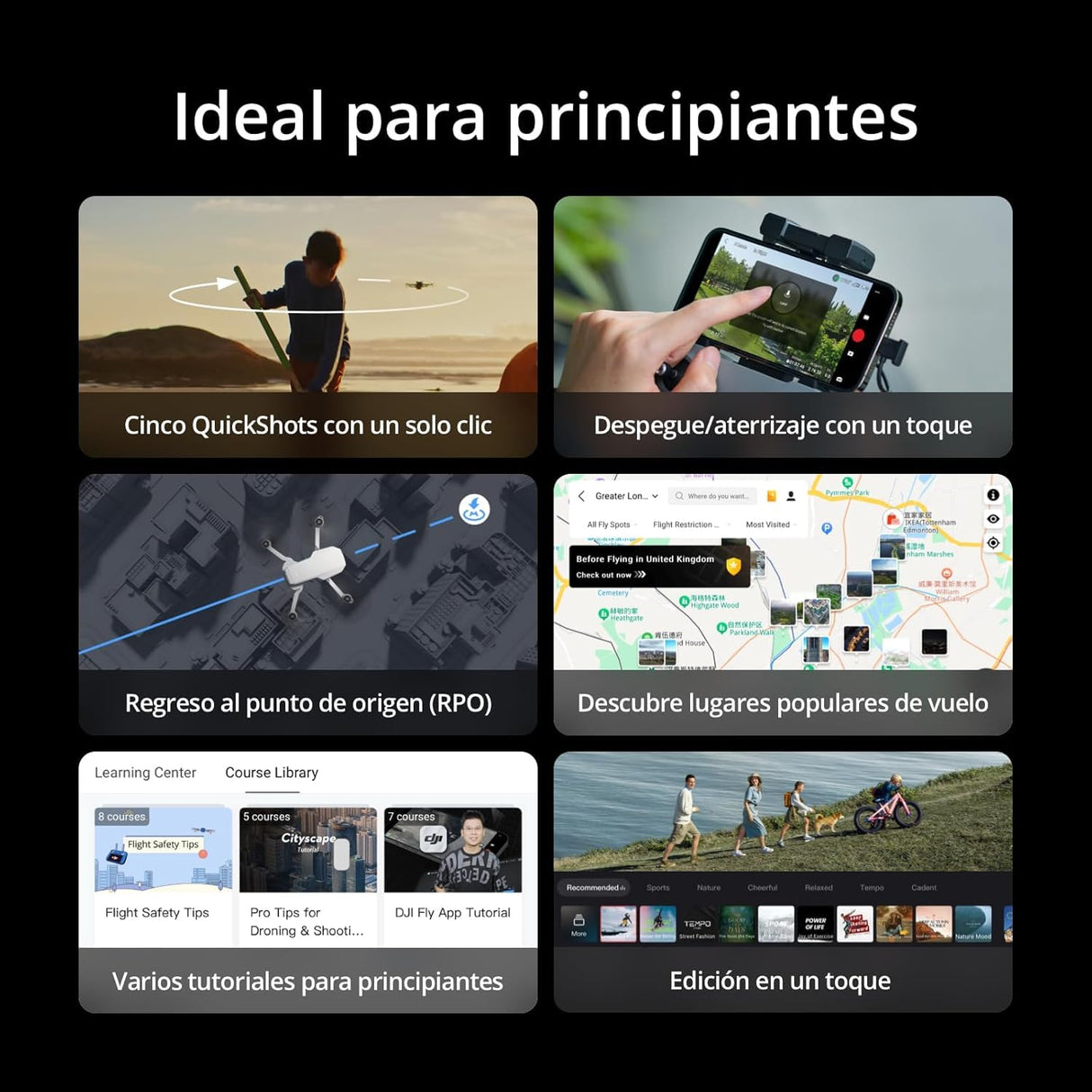 DJI Mini 4K Bundle, Dron Con Cámara 4K UHD, Menos de 249 g, Estabilización Cardán de 3 Ejes, Transmisión de Vídeo de 10Km, Retorno Automático, Resistencia al Viento, 1 Batería Para 31 min de vuelo, C0