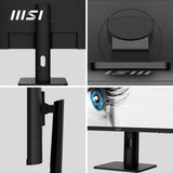 MSI Pro MP243XP Monitor de Oficina Full HD de 23,8'', Panel IPS 1920 x 1080, 100 Hz, Pantalla Agradable a la Vista, Montaje VESA, Altavoces Integrados, Soporte Kit de Pantalla, HDMI 1.4, DP 1.2a