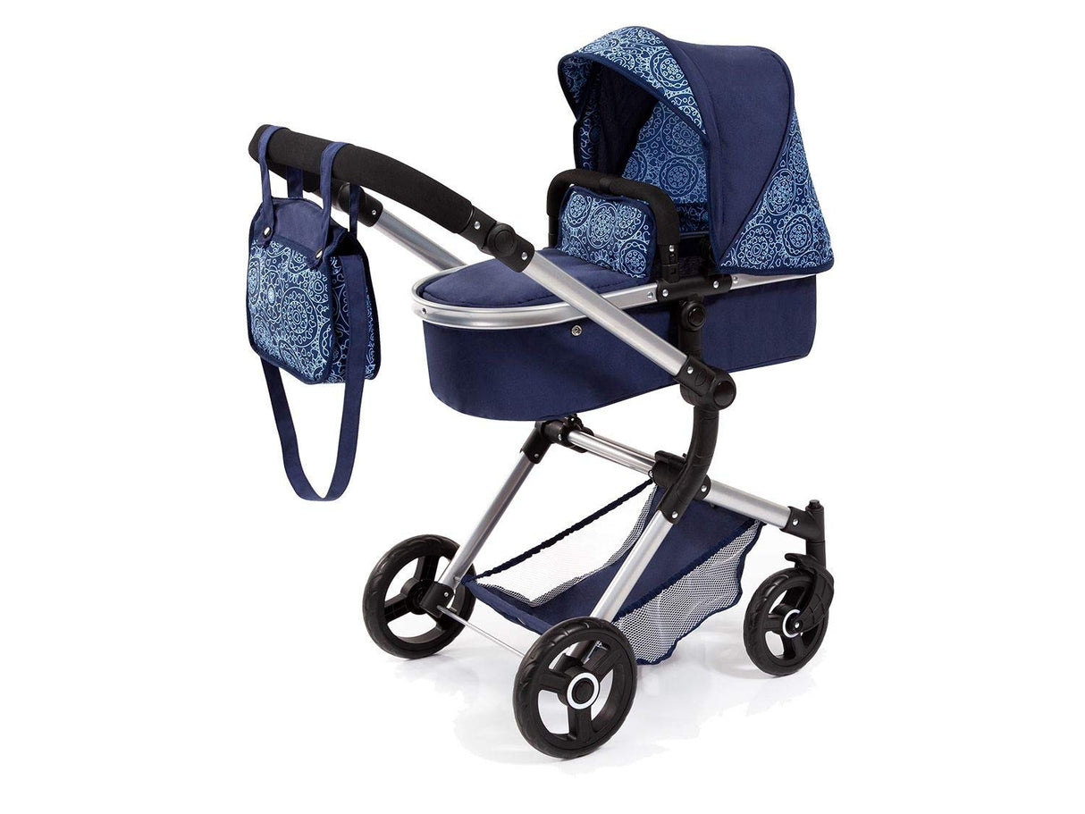Bayer Design 18403Aa Neo Vario - Cochecito de Muñecas Combolso Cambiador, Convertible, Plegable, Color Azul