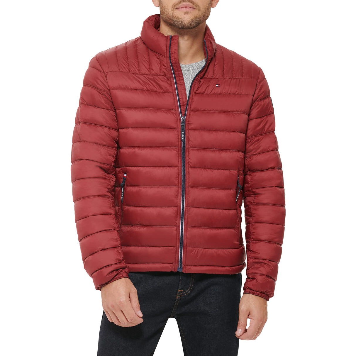 Tommy Hilfiger Ultra Loft Lightweight Packable Puffer Jacket (Standard und Big & Tall) Abrigo Alternativo de plumón, Getaway Solids, L para Hombre