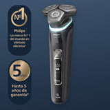 Philips Serie 9000 Afeitadora Eléctrica Hombre, Máquina de Afeitar Barba con Recortadora, 60min de uso, En Seco y Húmedo, Recargable, Centro de Limpieza, Base Carga, 4 Cartuchos, S9976/63, Negro