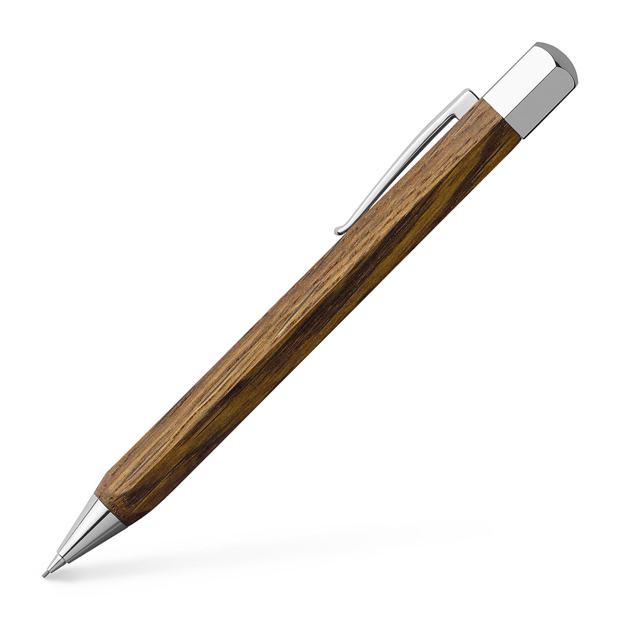 Faber-Castell Ondoro 137508 - Portaminas con Cuerpo en Madera de Roble Ahumado - Forma Hexagonal - Mina de 0.7 mm