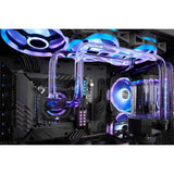 Corsair Hydro X Series iCUE XH305i RGB PRO Kit de Refrigeración Personalizada (Circuito Refrigeración para CPU, Bloque de Refrigeración Líquida CPU, Pack Bomba/Depósito D5, 3 Ventiladores RGB) Blanco