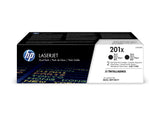 HP 201X CF400XD, Negro, Cartucho Tóner Original, Pack de 2, para impresoras HP Color LaserJet Pro serie 252, 274 y 277