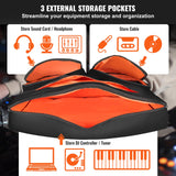 VEVOR Bolsa Acolchada para Mezclador de DJ, Tela Oxford 1200D, Bolsa de Transporte para Equipo de DJ con Bolsillo de Almacenamiento, Correa de Hombro Extraíble, 830 x 220 x 520 mm de Dimensiones