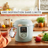 Moulinex Cookeo Wifi 10 en 1, Multicooker inteligente de alta presión, 10 modos de cocción, rápido, sin vigilancia, guía de cocción paso a paso, 6 L, CE96G310