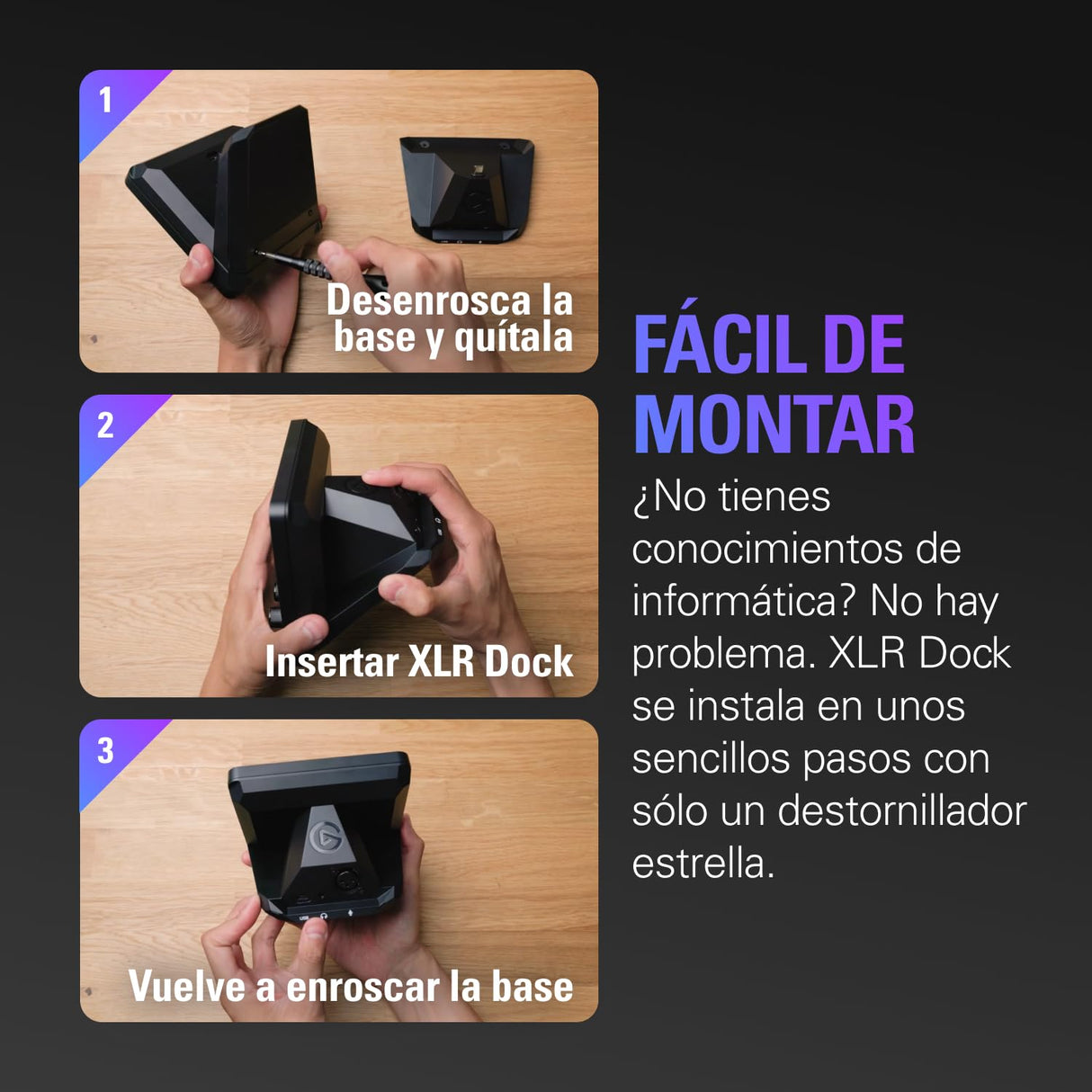 Elgato XLR Dock – Para Stream Deck +, interfaz de micrófono XLR a USB, mezclador de audio personalizable, 75 dB ganancia/alimentación Phantom/Clipguard – Mac/PC, Stream Deck no incluido