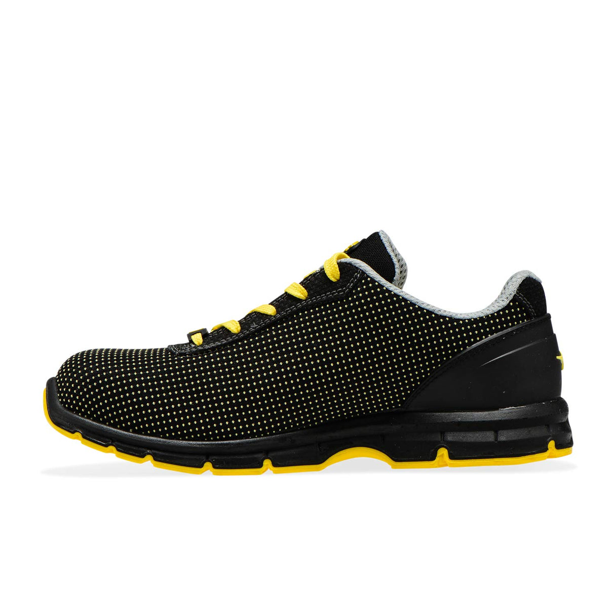 DIADORA Run Atom Low S3 SRC ESD, Zapatillas Deportivas Hombre, Black/Yellow CROMS, 41 EU