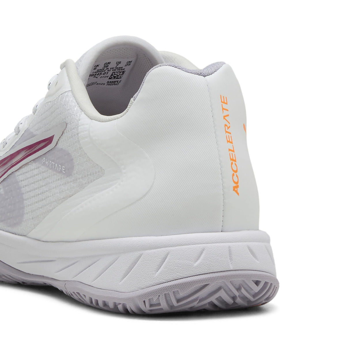 PUMA Accelerate Turbo W+ 4, Zapato de Tribunal Interior Mujer, White Berry Lilac Crush Heat Fire, 41 EU