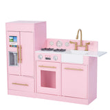 Rosa Cocina de Juguete de Madera de Teamson Kids Horno Niños TD-12302P